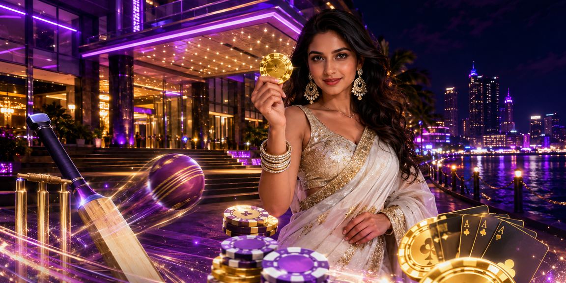 Cricket betting in India with sari dress player